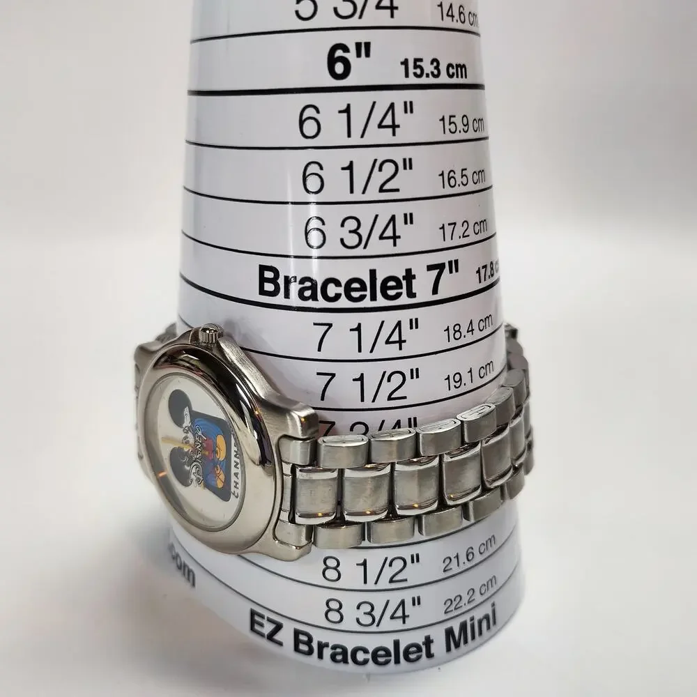 Disney Channel Mickey Mouse Logo Watch Silver Tone Bracelet